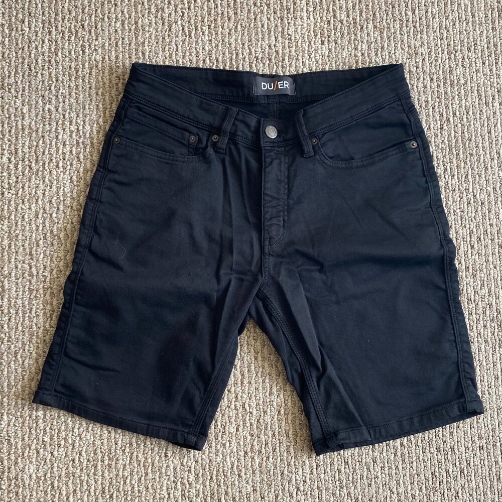 Duer No Sweat Black Shorts Slim 34W